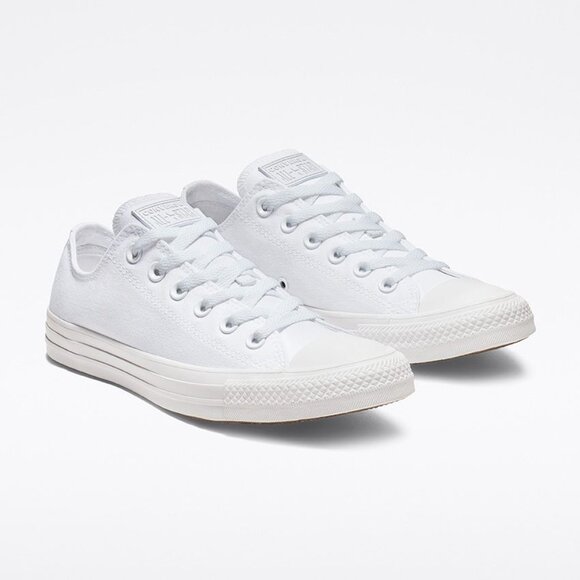 Converse Chuck Taylor Men's Low Top (Canvas)White Mono - Picture 1 of 9